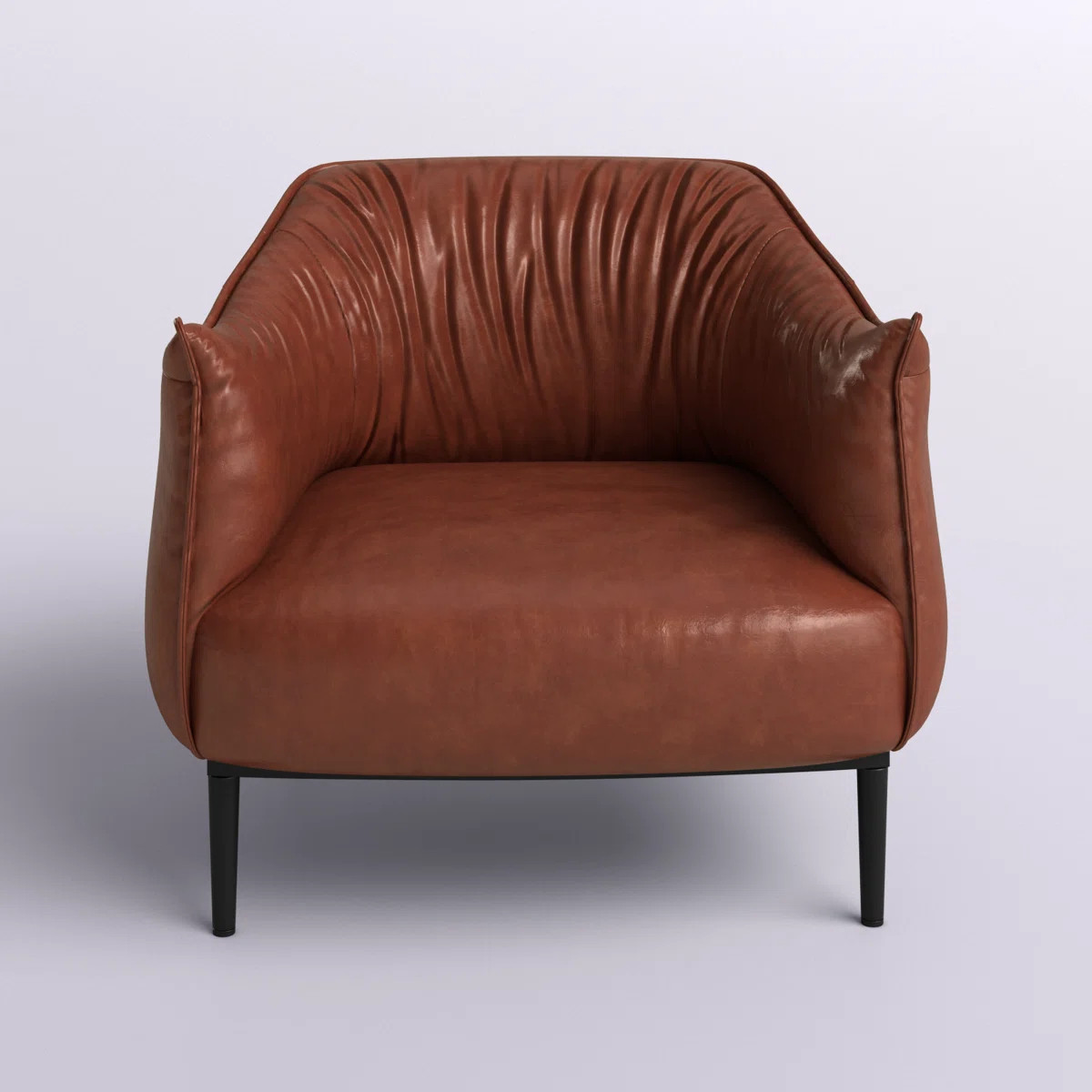 Arloh 33" Wide Vegan Leather Barrel Chair | Wayfair North America