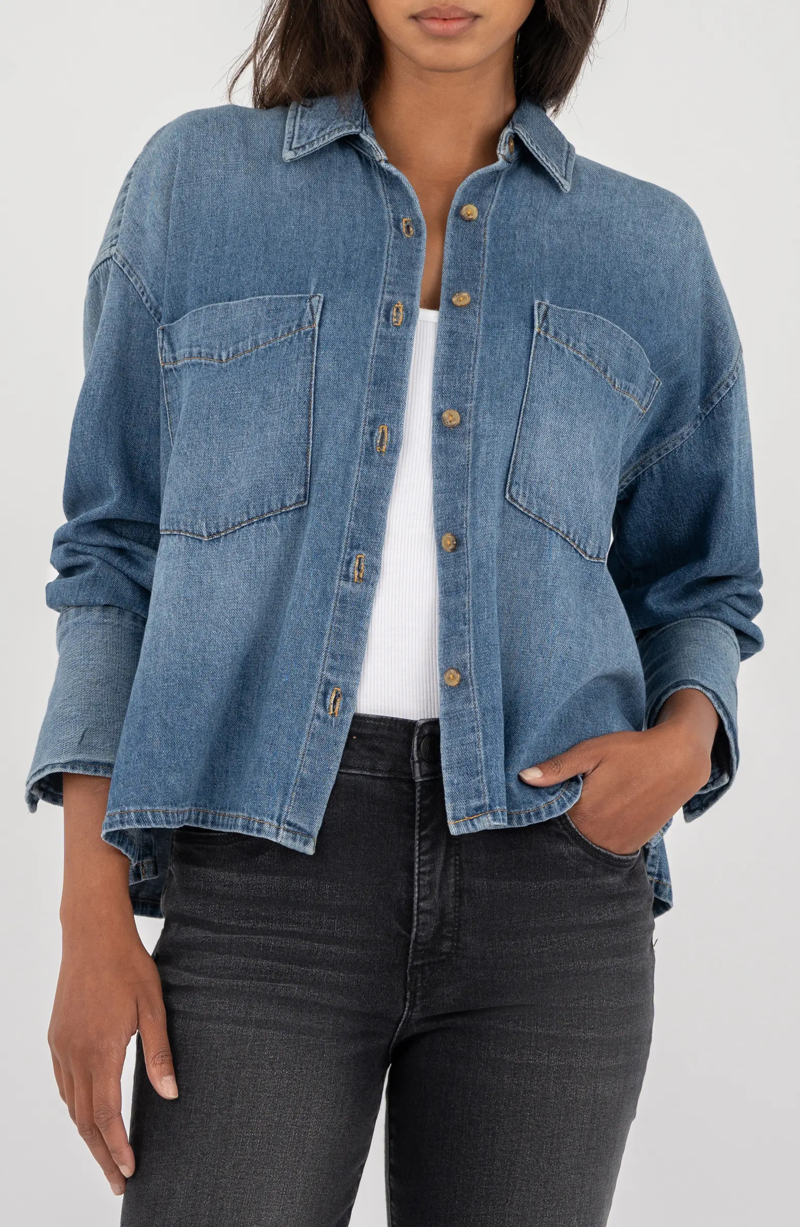 KUT from the Kloth Gertie Denim Shirt | Nordstrom | Nordstrom