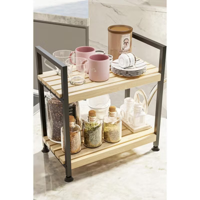 2-Tier Wooden Kitchen Organizer Shelf | Target