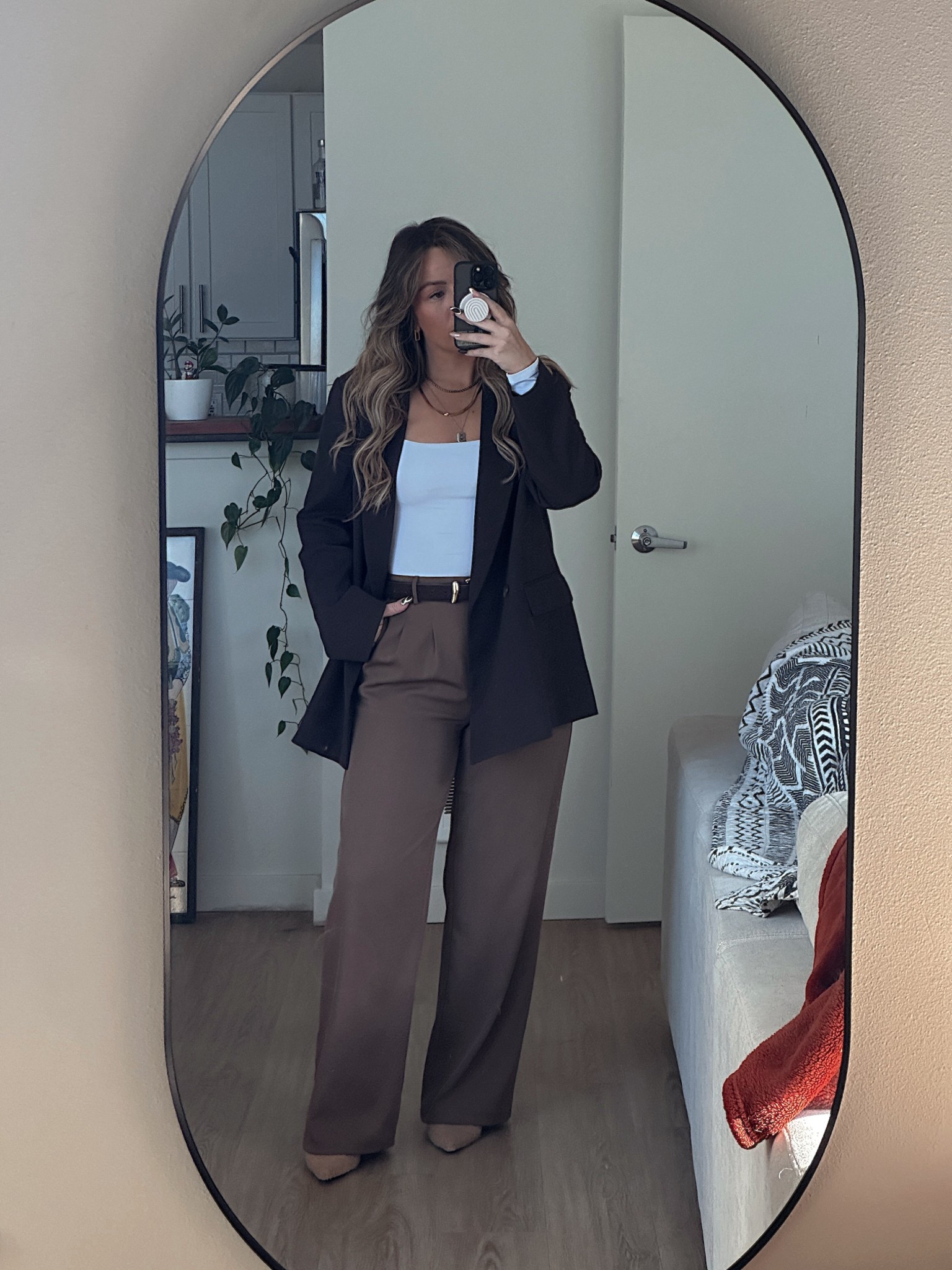 top - aritzia 
blazer - h&m
belt - amazon 
pants - princess polly 
heels - jeffrey campbell

#LTKWorkwear #LTKStyleTip #LTKFallSale