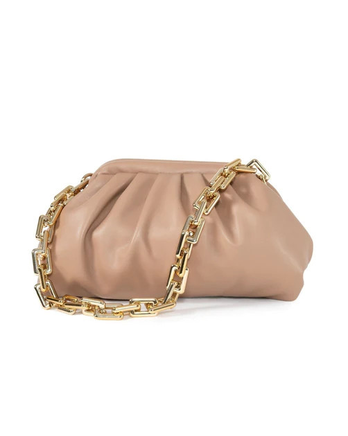 Chic Crossbody Chain Pouch Bag - Natural | VICI