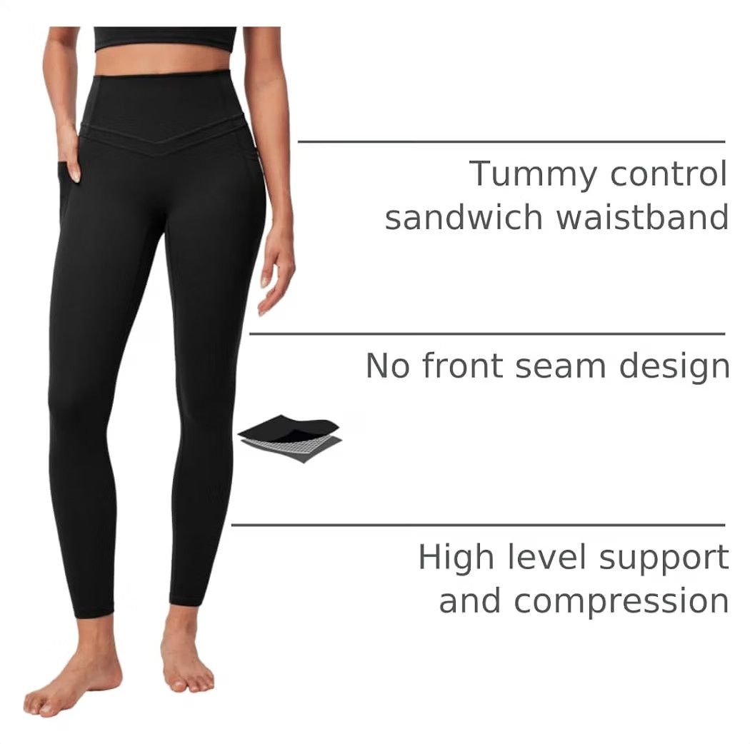 IUGA Compression Leggings with Pockets for Women Tummy Control Yoga Pants | Amazon (US)