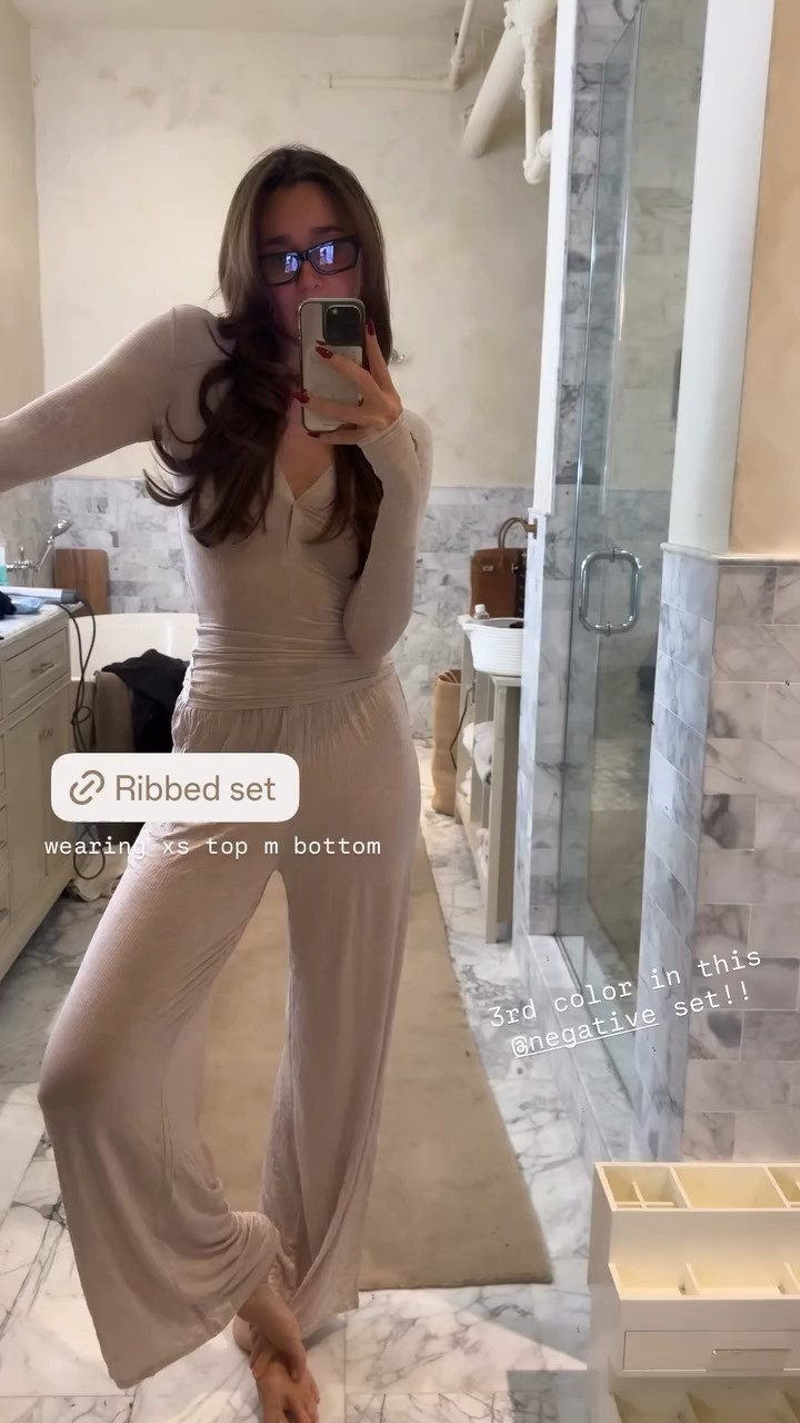 this ribbed set is so cozy!! 

 