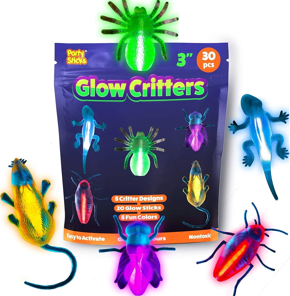 Glow Critters and Halloween Trick or Treat - Glow Sticks Party Favors - Glow in The Dark Party Su... | Amazon (US)