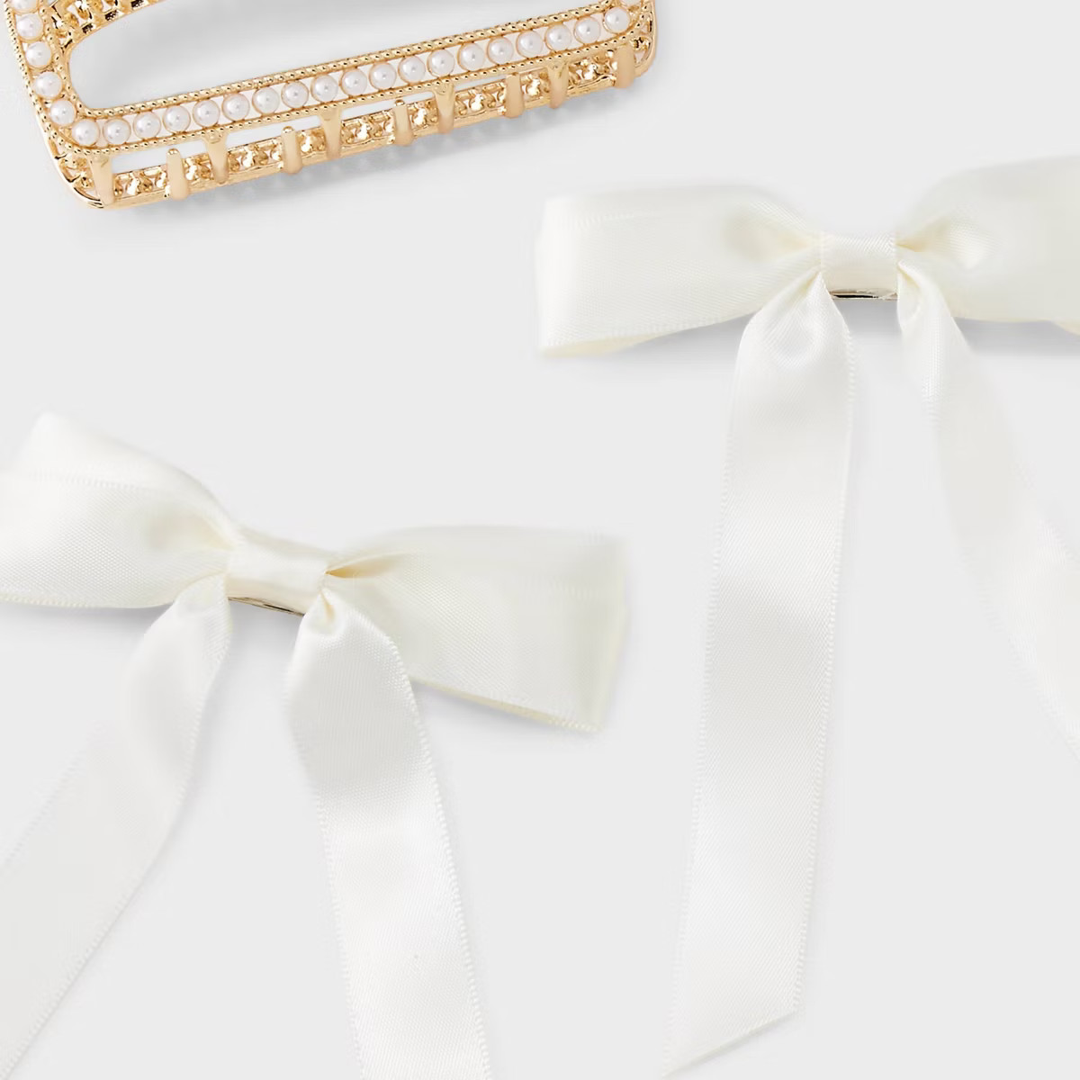 Pearl Claw Hair Clip and Bow Hair Clip Set 3pc - A New Day™ | Target