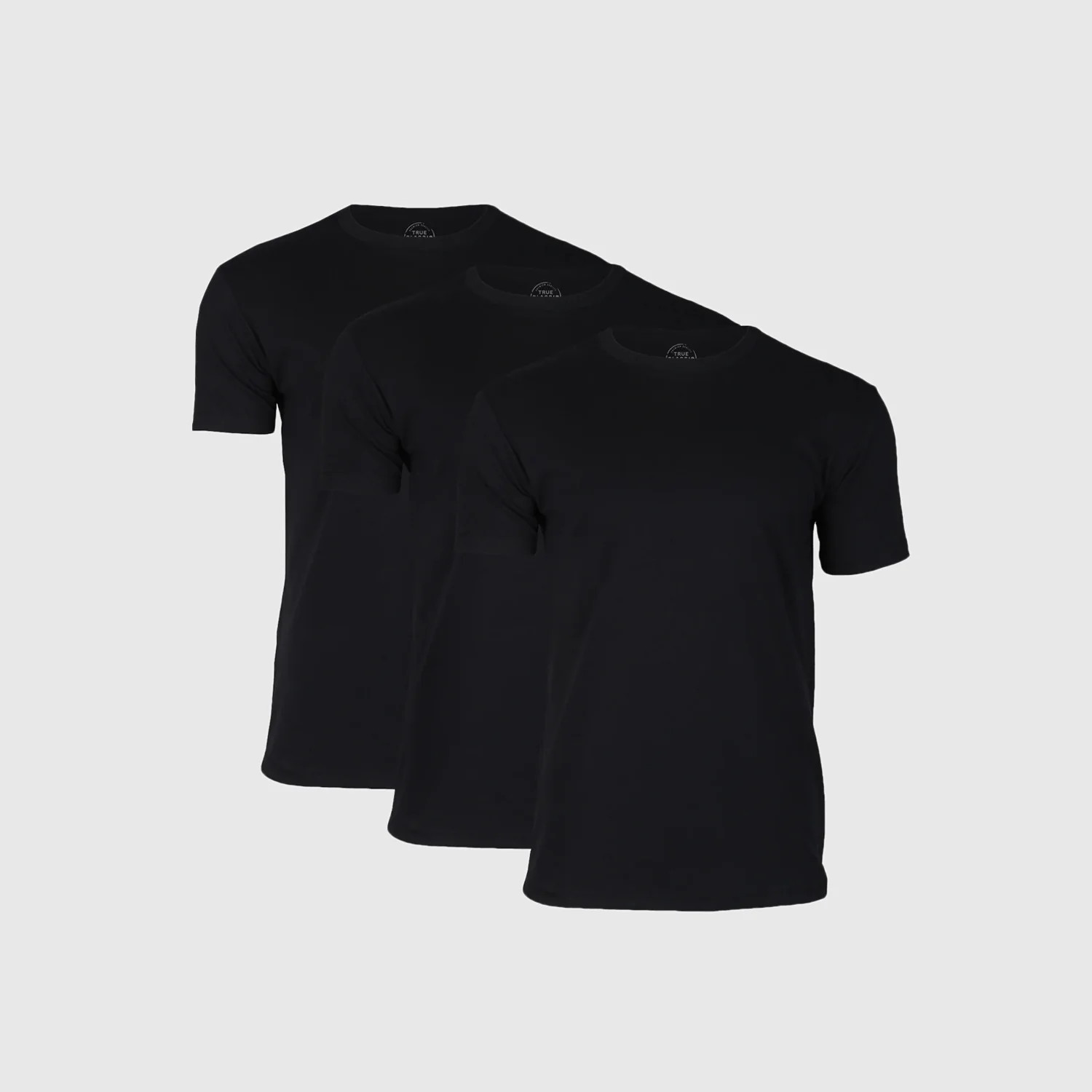 All Black Short Sleeve Crew Neck 3-Pack | True Classic