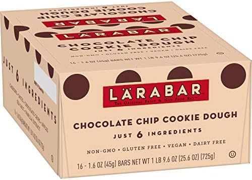 Larabar, Gluten Free Bar, Chocolate Chip Cookie Dough, Vegan (16 Bars) | Amazon (US)