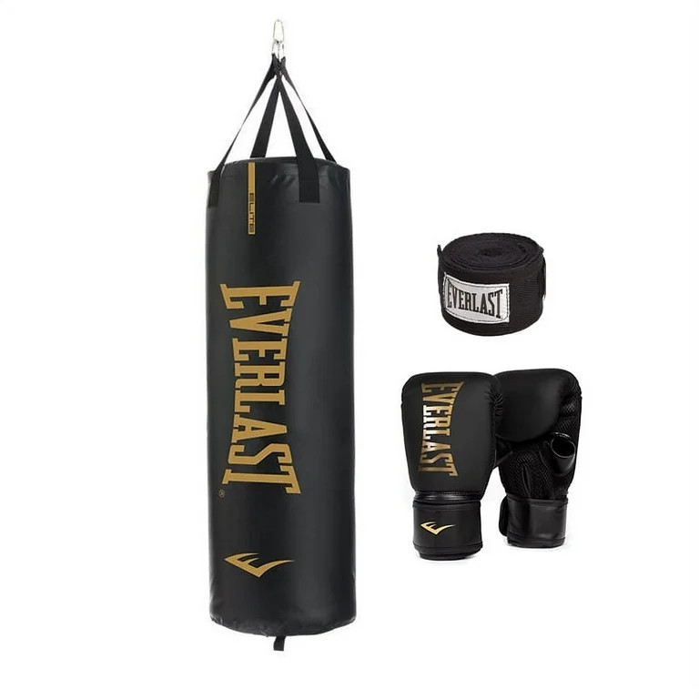 100lb Elite Heavy Bag Kit with Black handwrap and Elite Cardio Gloves | Walmart (US)