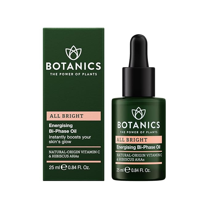 Botanics All Bright Facial Oil - Energizing Bi-Phase Face Oil for Gua Sha and Everyday Radiance -... | Amazon (US)