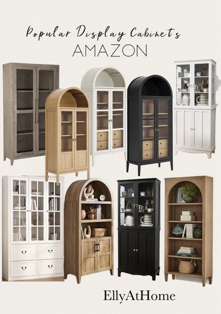 Popular and trending cabinets from Amazon! arch wood display cabinet, bookcase pieces, black, white, grey cabinets. Trending arch cabinet perfect display and storage. Add to your living room, bedroom, kitchen, dining room. Shop more cabinets in more colors, finishes from Amazon home. 

#LTKHome #LTKSaleAlert