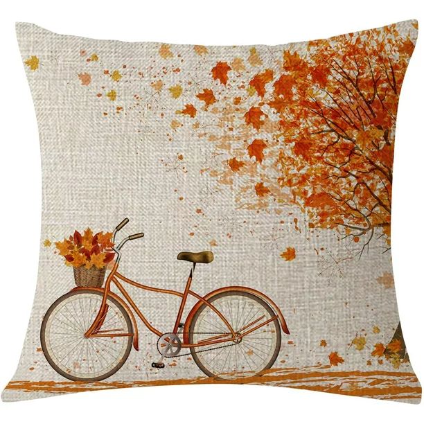 BLEUM CADE Autumn Fall Maple Leaf Throw Pillow Covers ,  Cotton Linen Decorative Pillow Covers，... | Walmart (US)