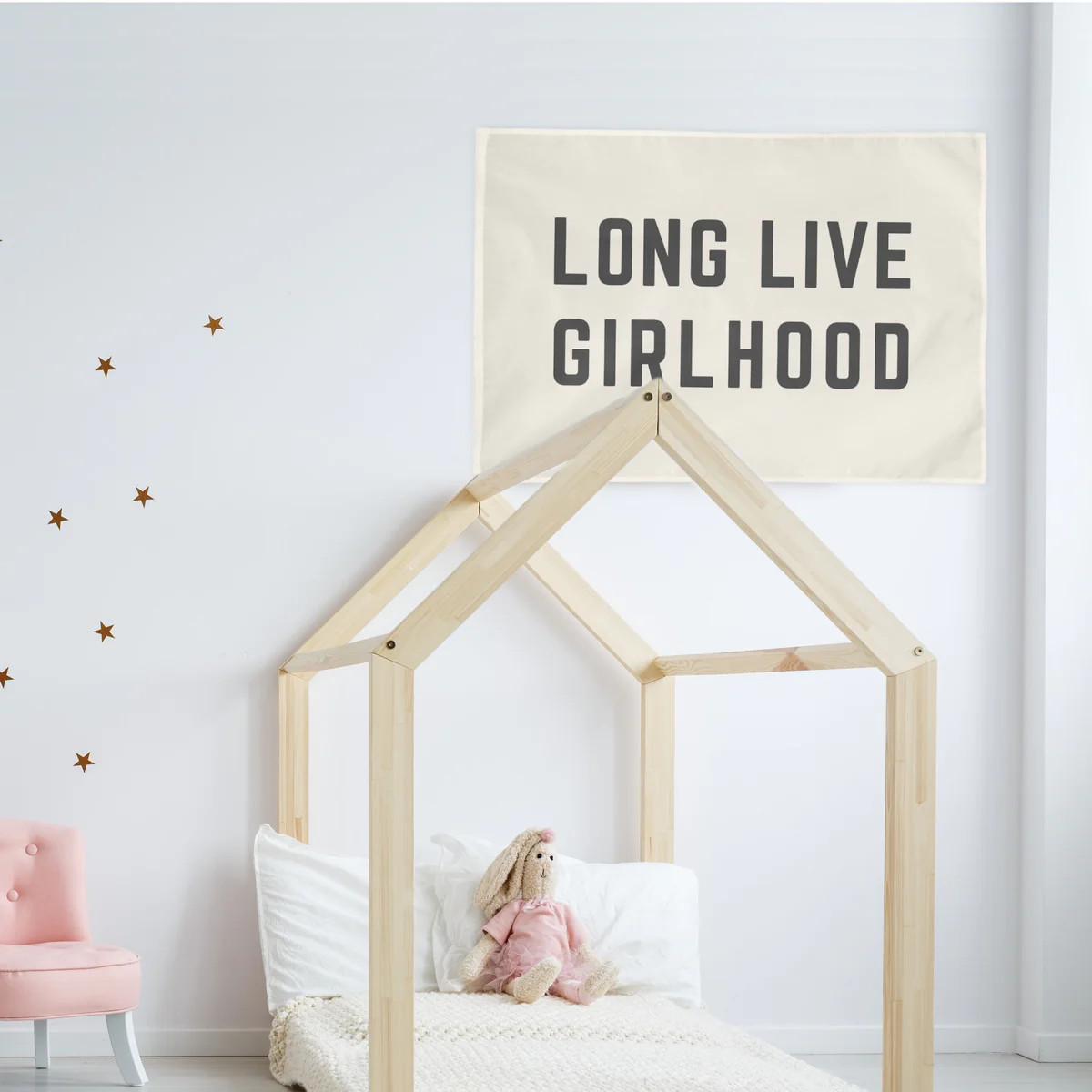 Long Live Girlhood Wall Flag | The Little Lemons Company