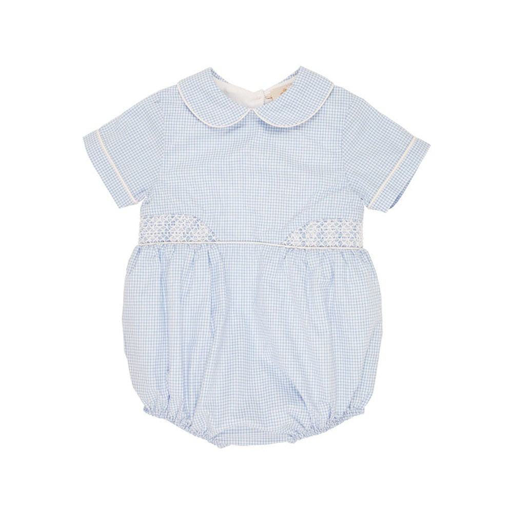 Brently Bubble - Buckhead Blue Mini Check with Worth Avenue White | The Beaufort Bonnet Company