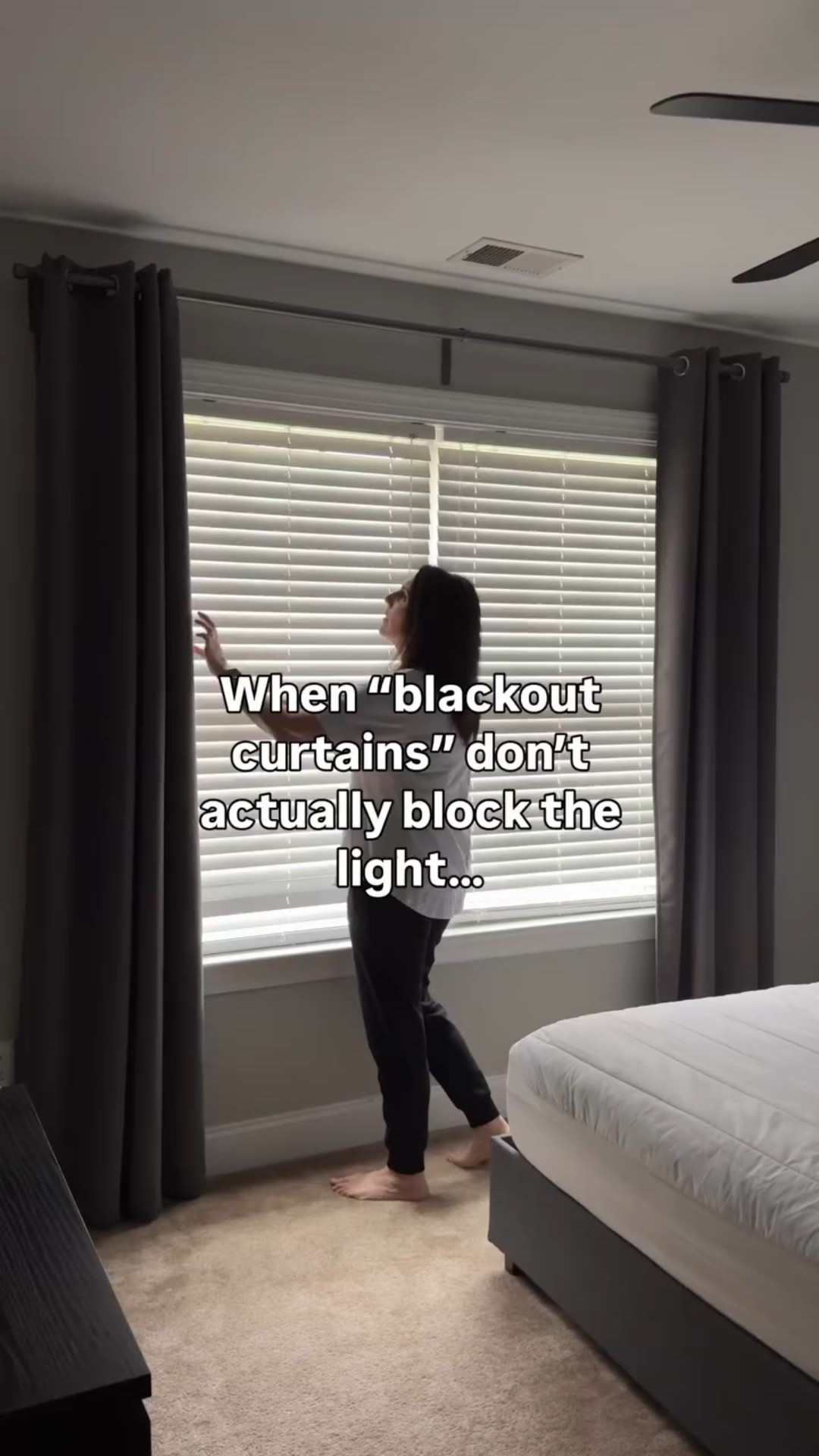 Ever buy blackout curtains… only to realize they don’t actually black out anything? 

Same. Until I installed these Graywind dual shades…and now? GAME. CHANGER.

Back layer: sheer Shangri-La shade for soft, filtered light.

Front layer: true blackout shade that actually blocks the sun.

Custom-fit + motorized = a total win for my space. I can finally control the light with the push of a button. 



#simply2moms #graywindblinds #windowcoverings #blackoutshades #neutralhomedecor #bedroomstyle

#LTKHome #LTKStyleTip