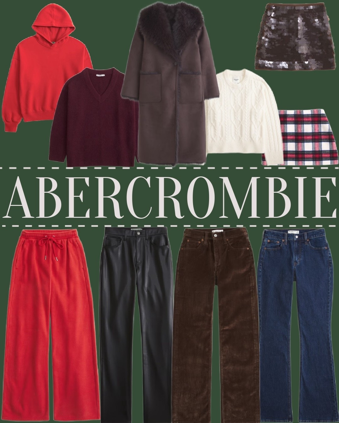 Abercrombie sale on holiday outfits!

Gifts under $100
Gifts for her
Gifts for him
Unique gifts
christmas gifts 
gift guide
holiday gift guide
gift ideas

#LTKHoliday #LTKGiftGuide #LTKFindsUnder100