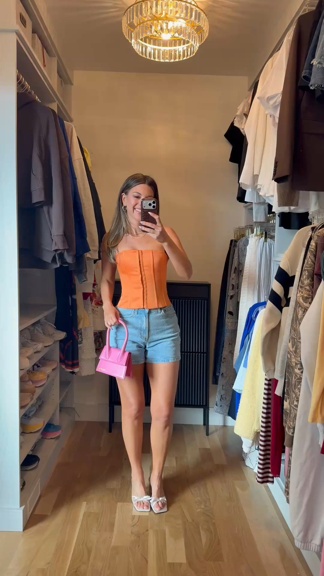 Abercrombie denim shorts and Danielle guizio orange corset top perfect for summer 👖🧡☀️

Wearing my usual small tops. 
25 in shorts. 

Casual everyday
Denim shorts
Summer looks
Pleated shorts
Workwear
Brunch
Shopping
Sight seeing
Vacation

#LTKxAbercrombie #LTKgrwm #LTKootd