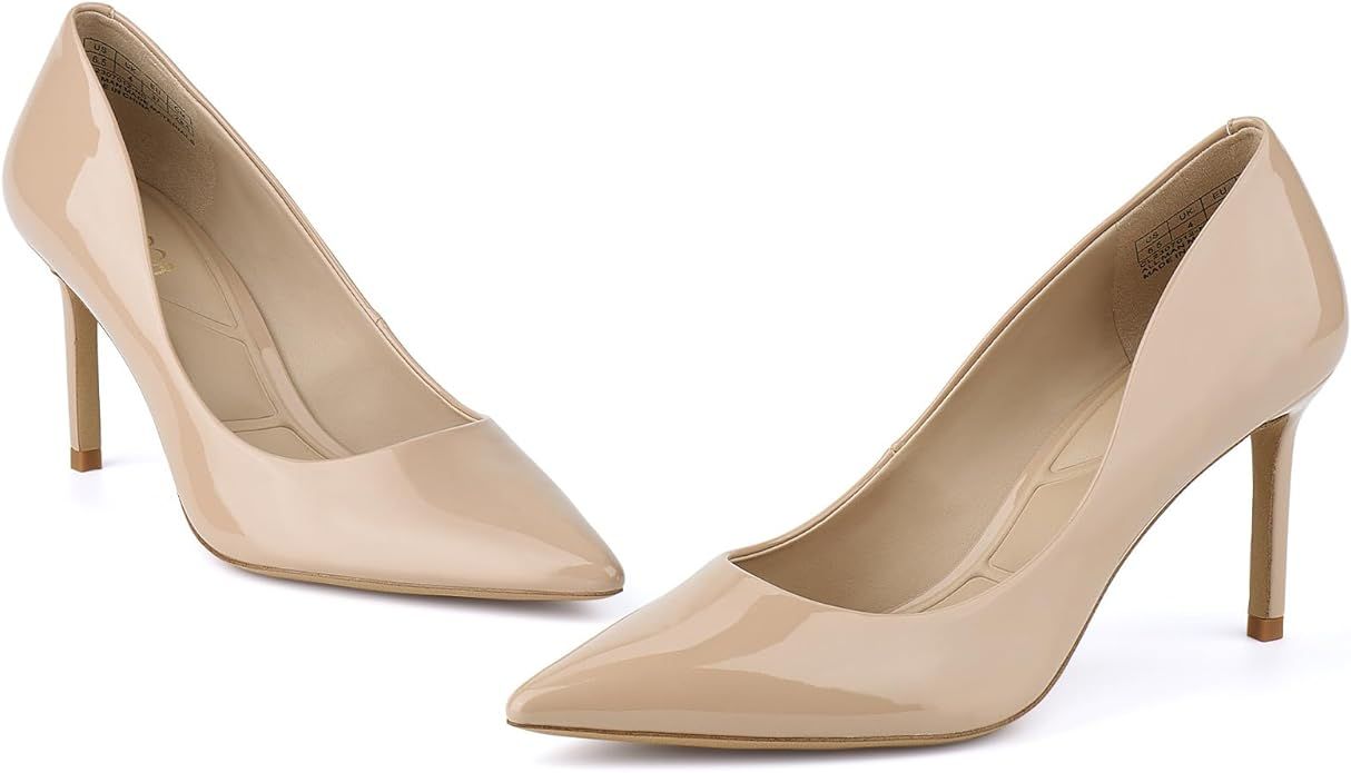 JENN ARDOR Women’s Heels Pumps 3.14”High Heel Shoes Women Classic Pointed Toe Stiletto Heel S... | Amazon (US)