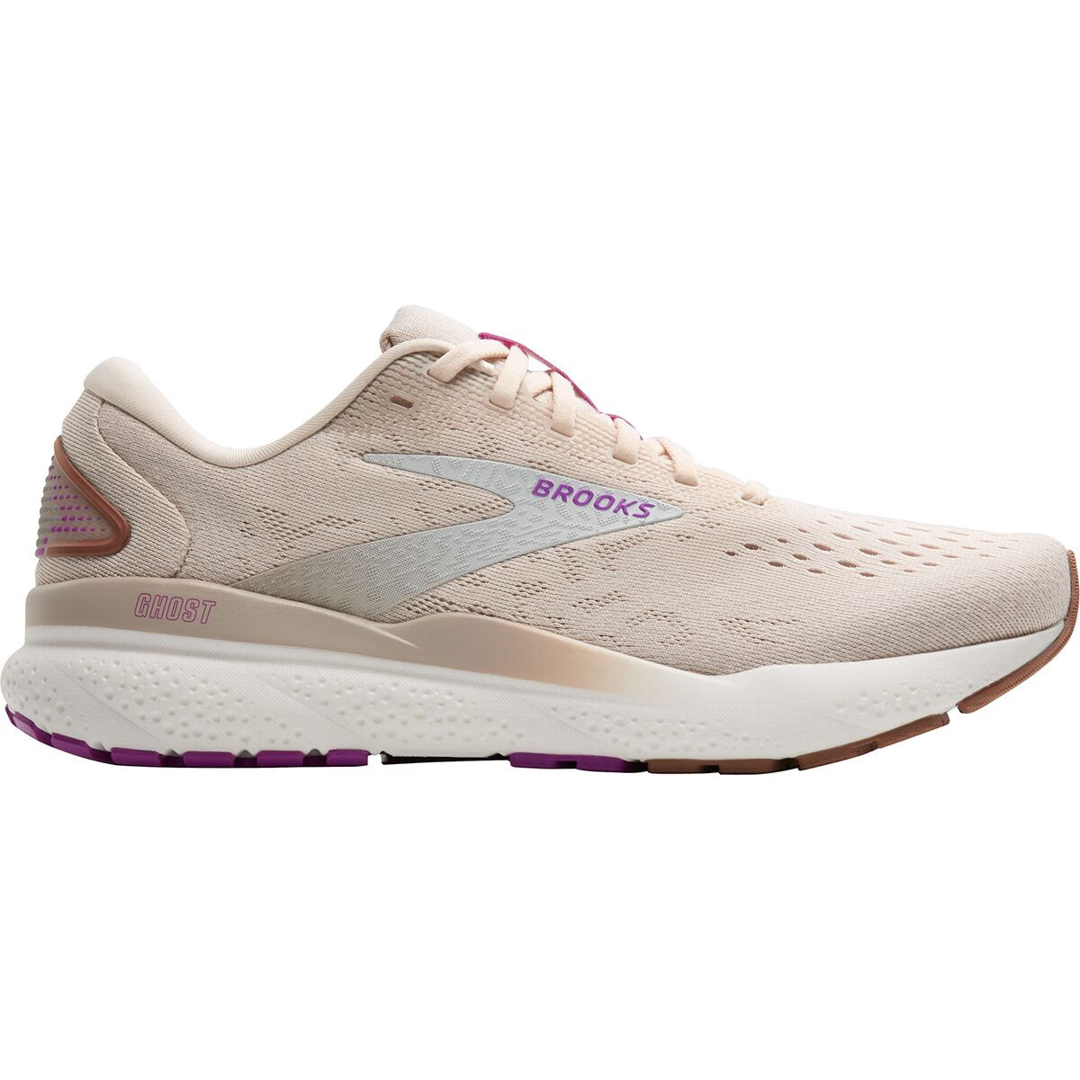Brooks Ghost 16 Shoe - Women's Almond Peach/Coconut/Purple, 8.0 | Backcountry