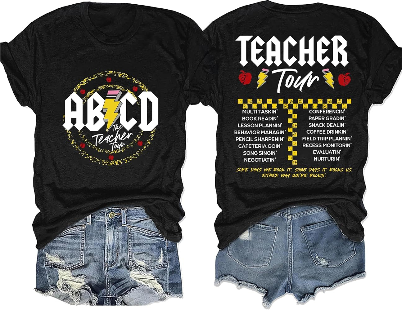 Teacher Shirt Women Teach Them to Be Kind T Shirt ABCD Teacher Tour Kindness Casual Teacher Life ... | Amazon (US)