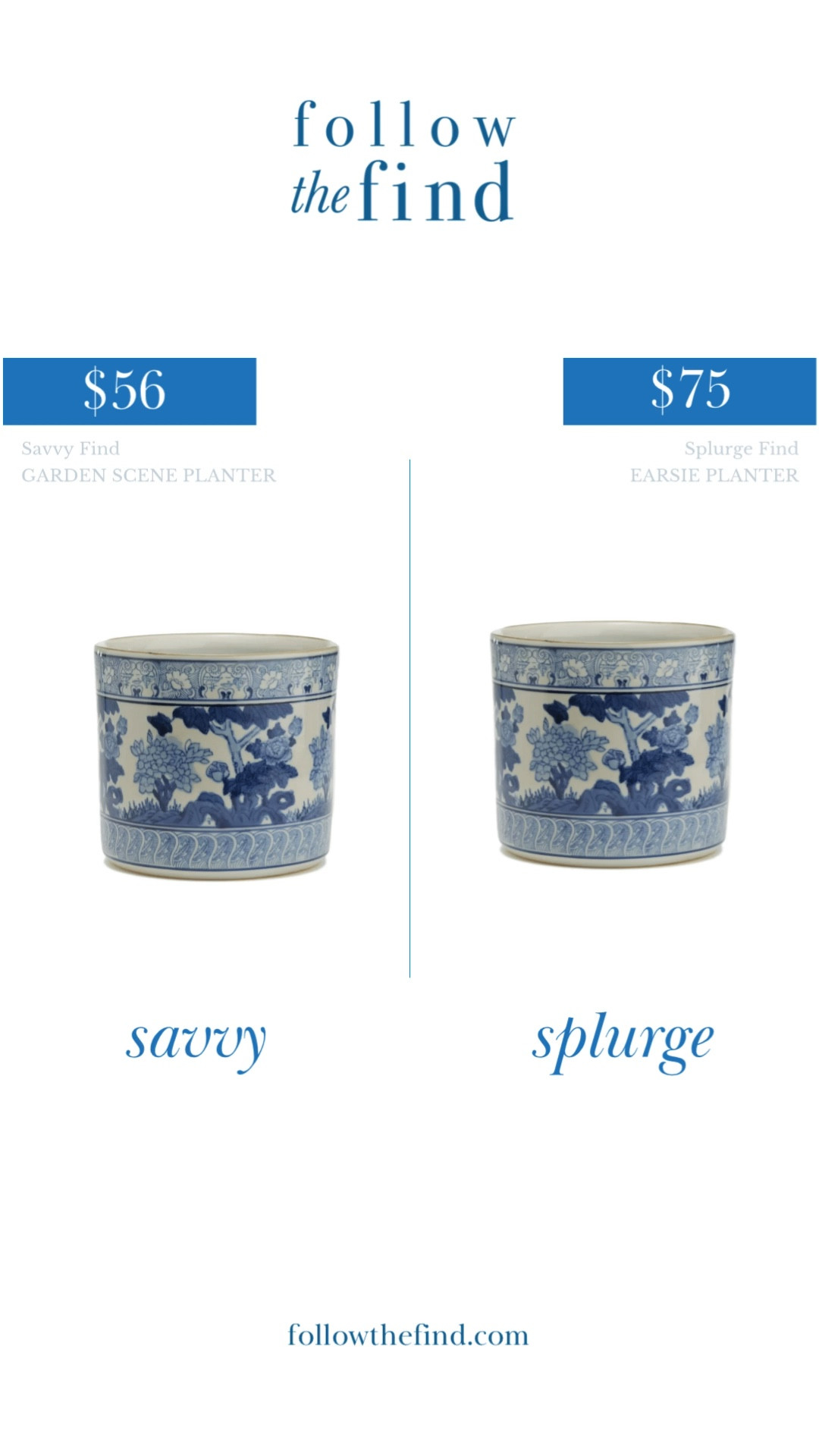 Blue white planter  followthefind

#LTKunder100 #LTKGiftGuide #LTKhome