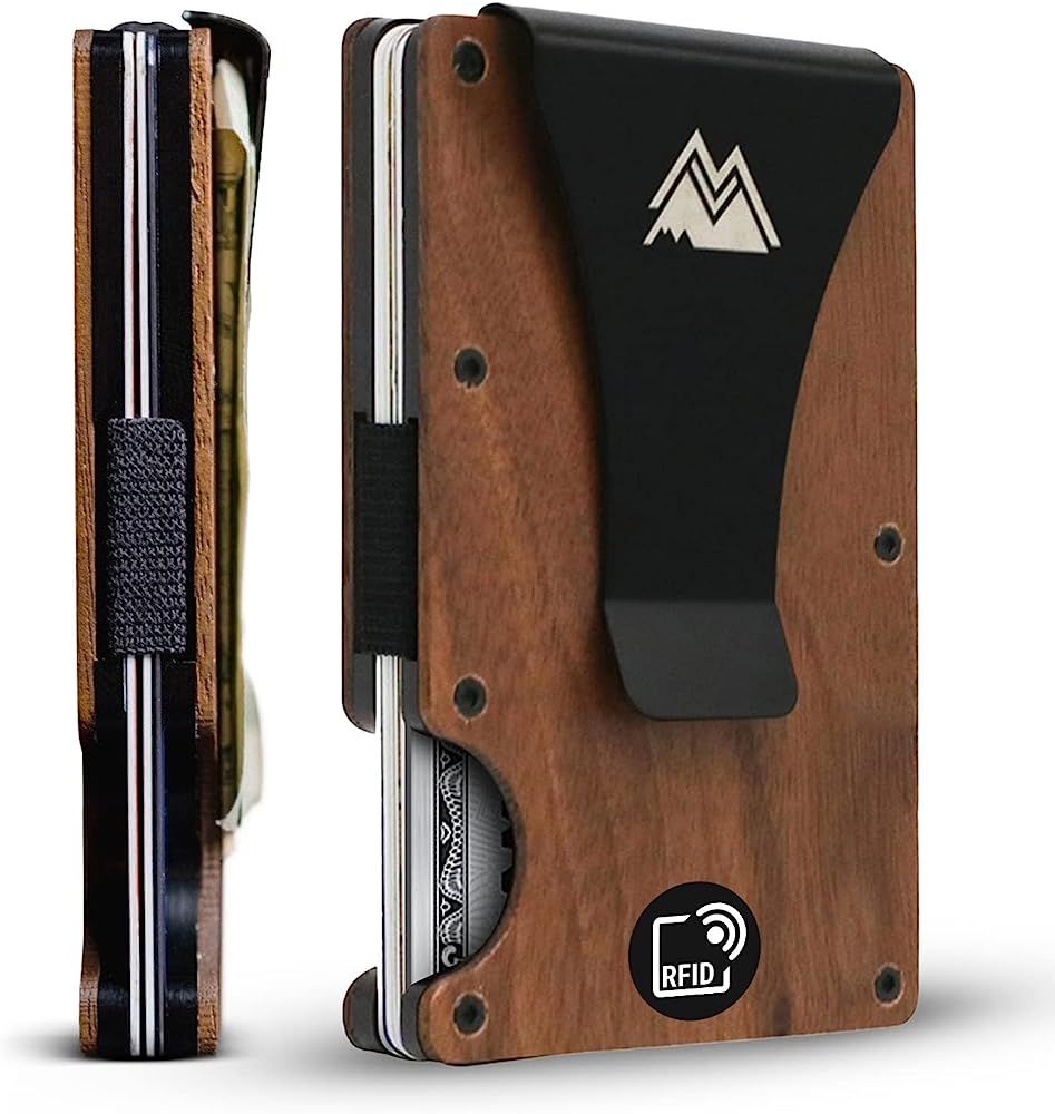 Mountain Voyage Minimalist Wallet for Men - Slim RFID Wallet I Scratch Resistant, Credit Card Hol... | Amazon (US)