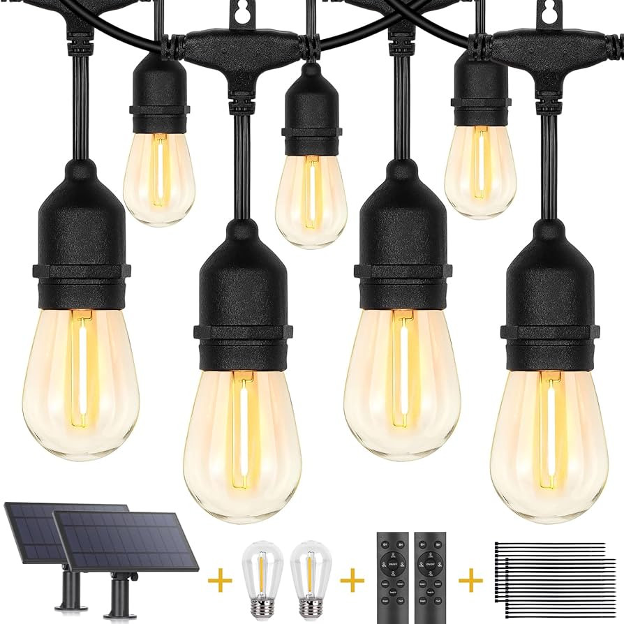 ZJOJO Solar String Lights Outdoor Waterproof 120FT,Solars Light Outdoor with 30 Shatterproof Bulb... | Amazon (US)