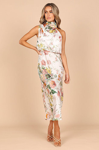 Womens Anabelle Halter Neck Midi Dress | Macy's