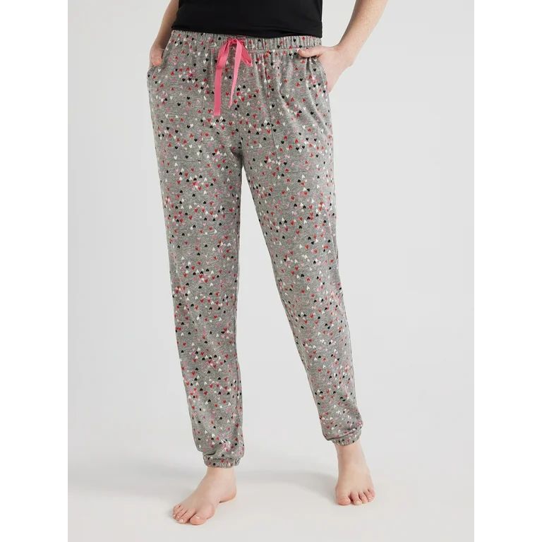 Joyspun Women's Brushed Hacci Knit Sleep Joggers, Sizes XS to 3X | Walmart (US)