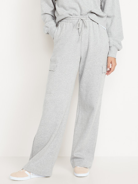 Extra High-Waisted SoComfy Cargo Wide-Leg Sweatpants | Old Navy (US)
