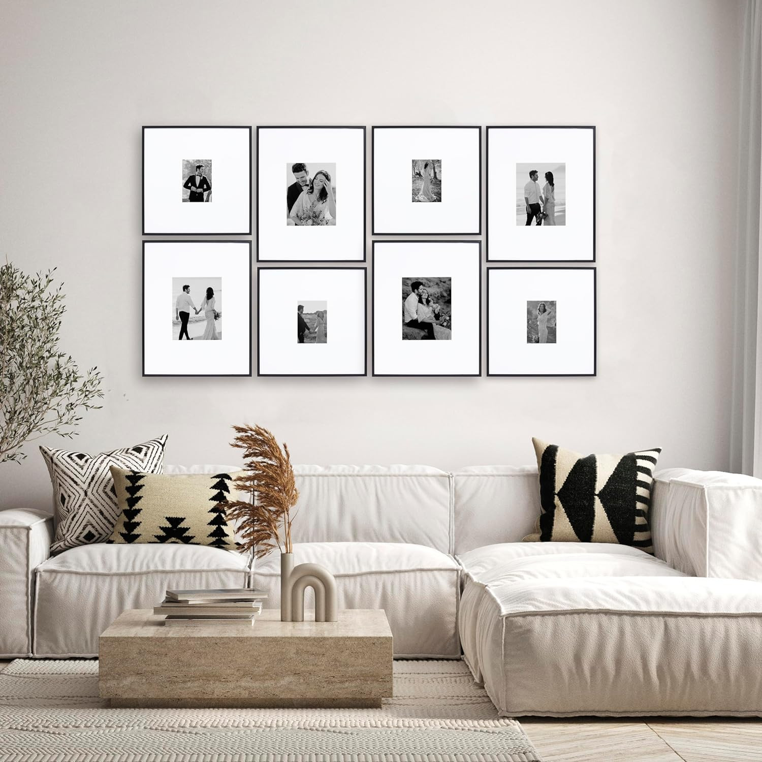 Camden Reed Arcadia 8 Piece Oversized Gallery Wall Frame, 16x20 and 16x16 Inch Matted Frames for ... | Amazon (US)