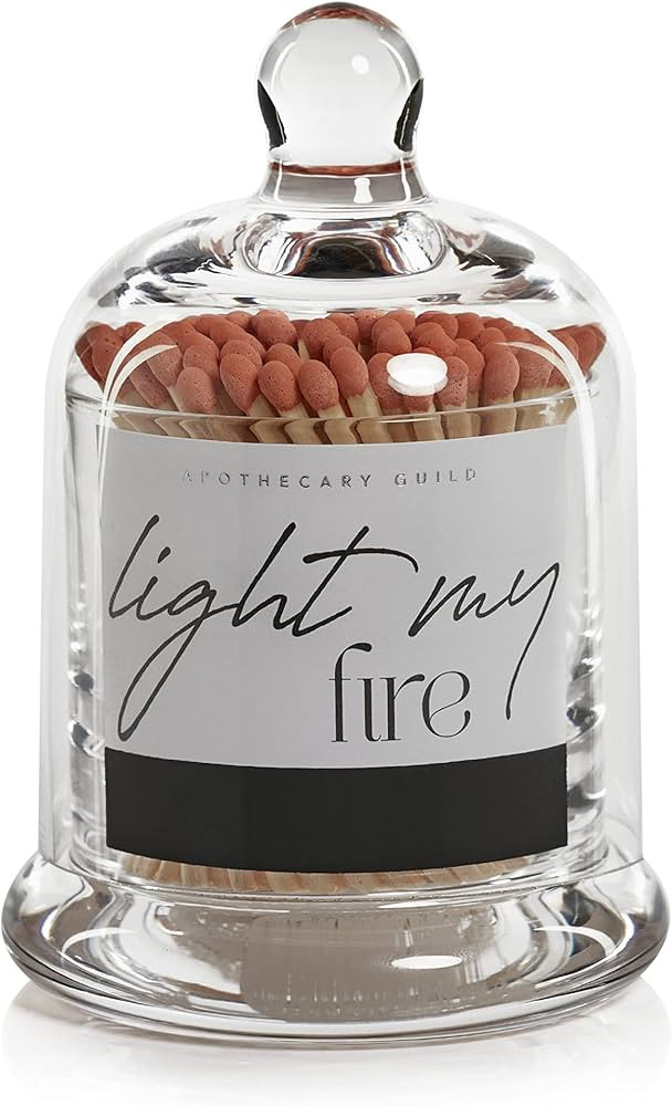 Zodax "Light My Fire Jar of Matches 3.5" x 5" 150 Matches Orange Tip | Amazon (US)