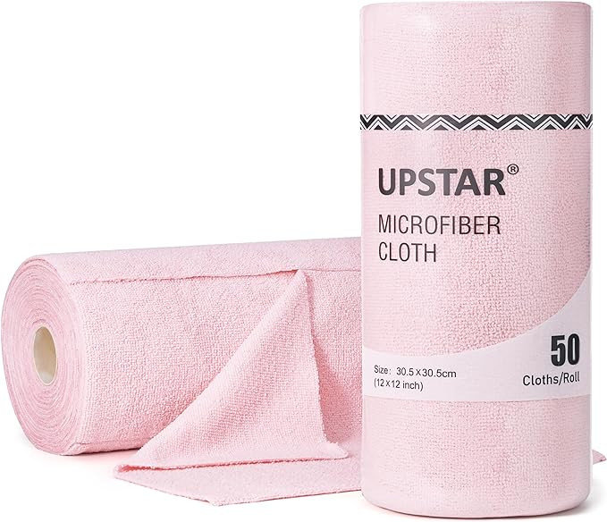 UPSTAR Microfiber Cleaning Cloth, Reusable Paper Towels Rolls, Dish Rags for Washing Dishes, Kitc... | Amazon (US)