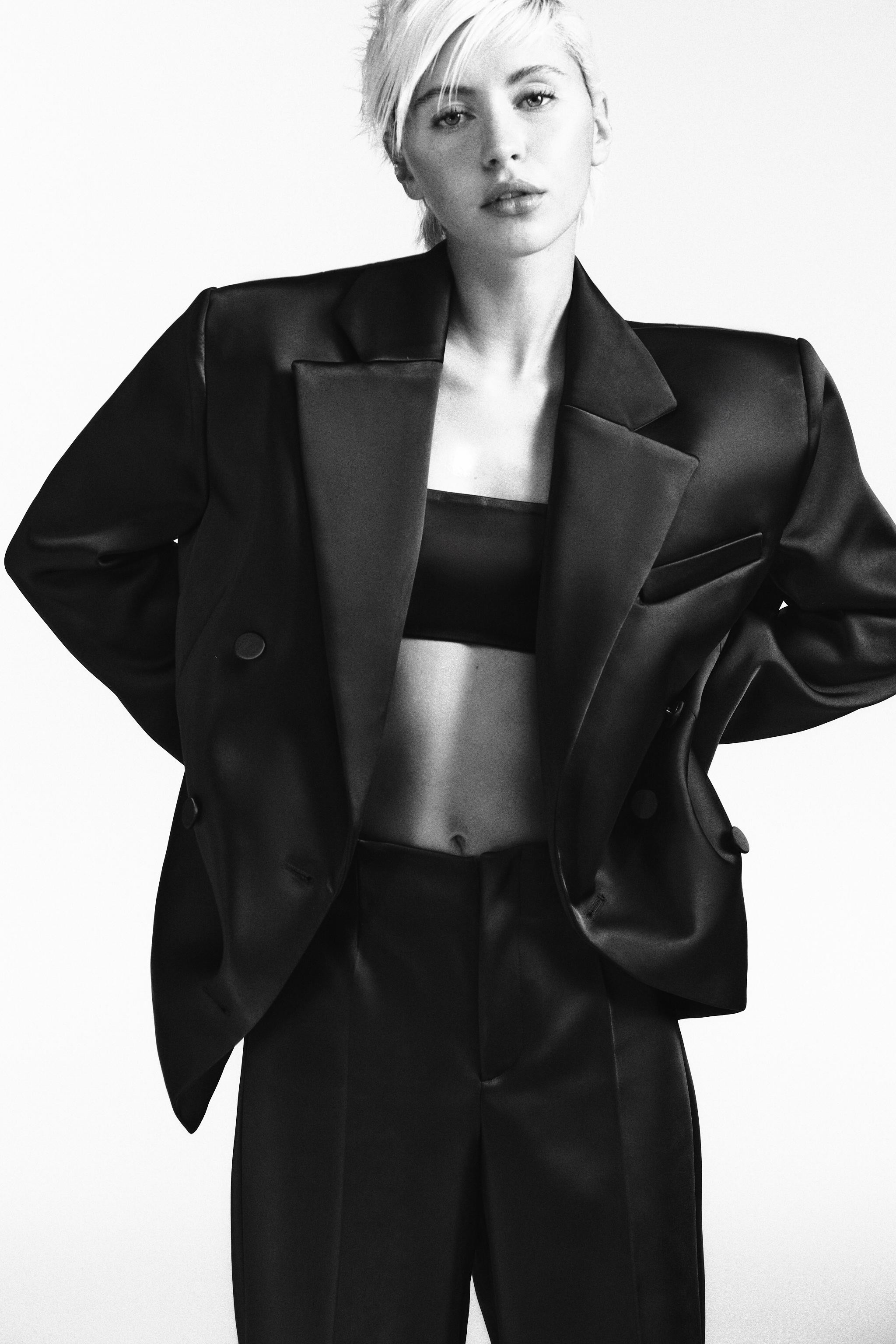 SATIN POCKET BLAZER | Zara US