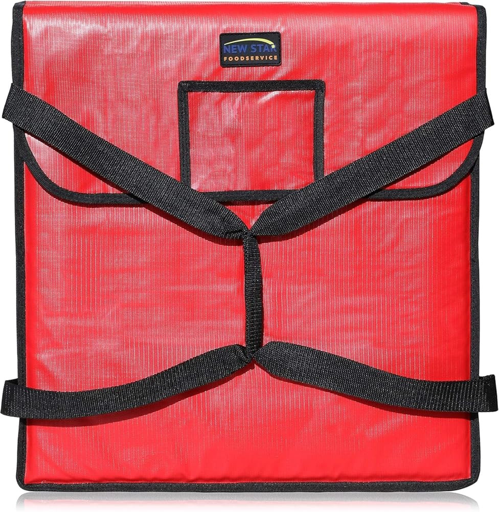 New Star Foodservice 50097 Insulated Pizza Delivery Bag, 20 by 20 by 5-Inch, Red | Amazon (US)