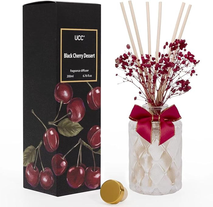 UCC Premium Reed Diffuser Set with Preserved Flower Reed Sticks, 6.76 fl oz Highly Scented Room D... | Amazon (US)