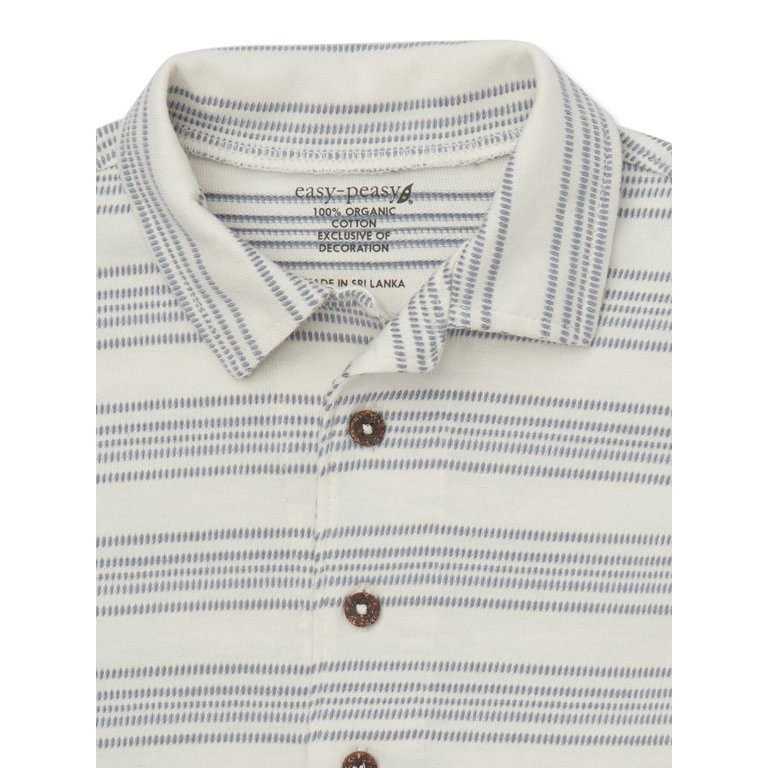 easy-peasy Toddler Boy Button Up Shirt and Short Outfit Set, 2-Piece, Sizes 18M-5T | Walmart (US)