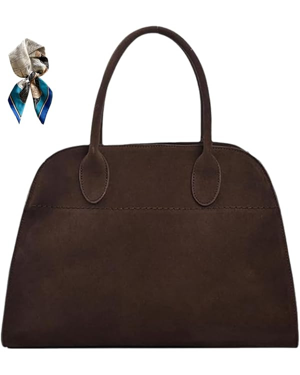 Women's Suede Purse Vintage Top Handle Bag,Large Capacity Suede Tote Bags,Adjustable Strap Daily ... | Amazon (UK)