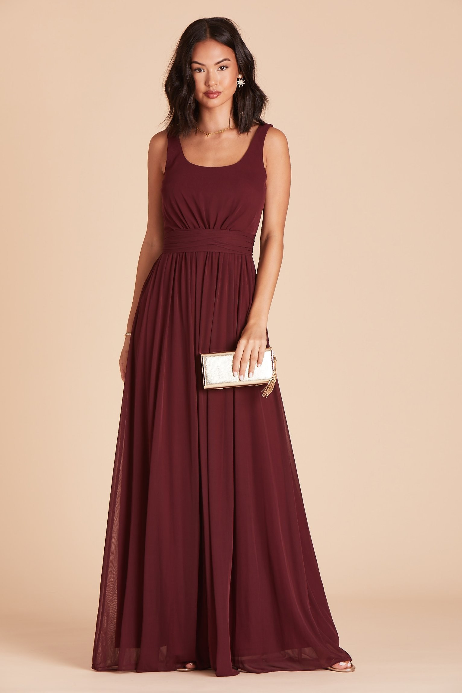 garnet red bridesmaid dresses