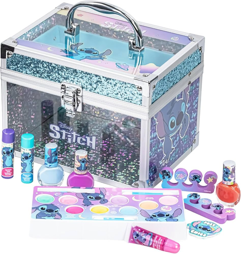 Stitch Train Case Beauty Set, Kids Makeup Kit for Girls, Real Washable Makeup Set, Play Makeup, P... | Amazon (US)