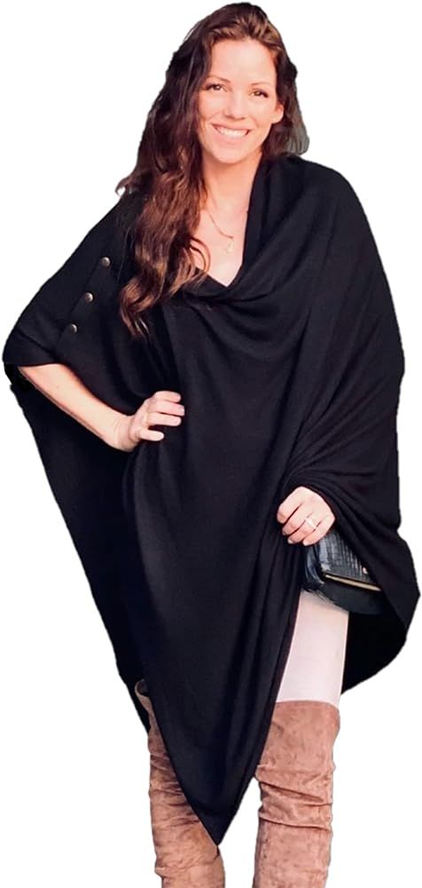 Zalamoon Women Apparel Coverup Shawl Poncho Wrap Scarf Accessory - Infinite Ways to Wear | Amazon (US)