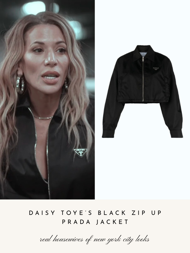 Daisy Toye's Black Zip Up Prada Jacket 

 