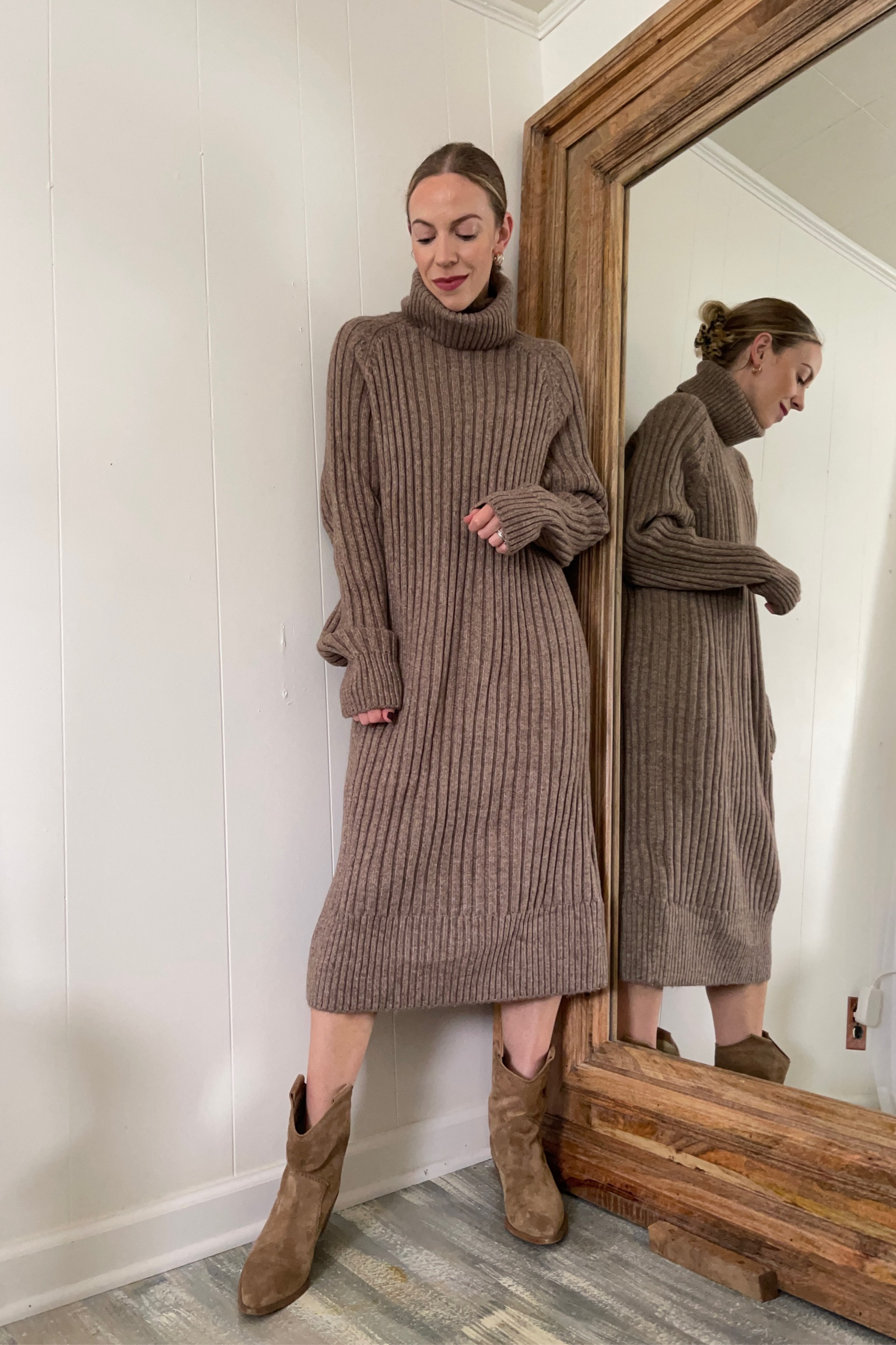 Obsessed with this sweater dress! Under $40 (wearing XS)

Fall fashion, cowboy boots, sweater dresses 

#LTKunder50 #LTKshoecrush #LTKSeasonal