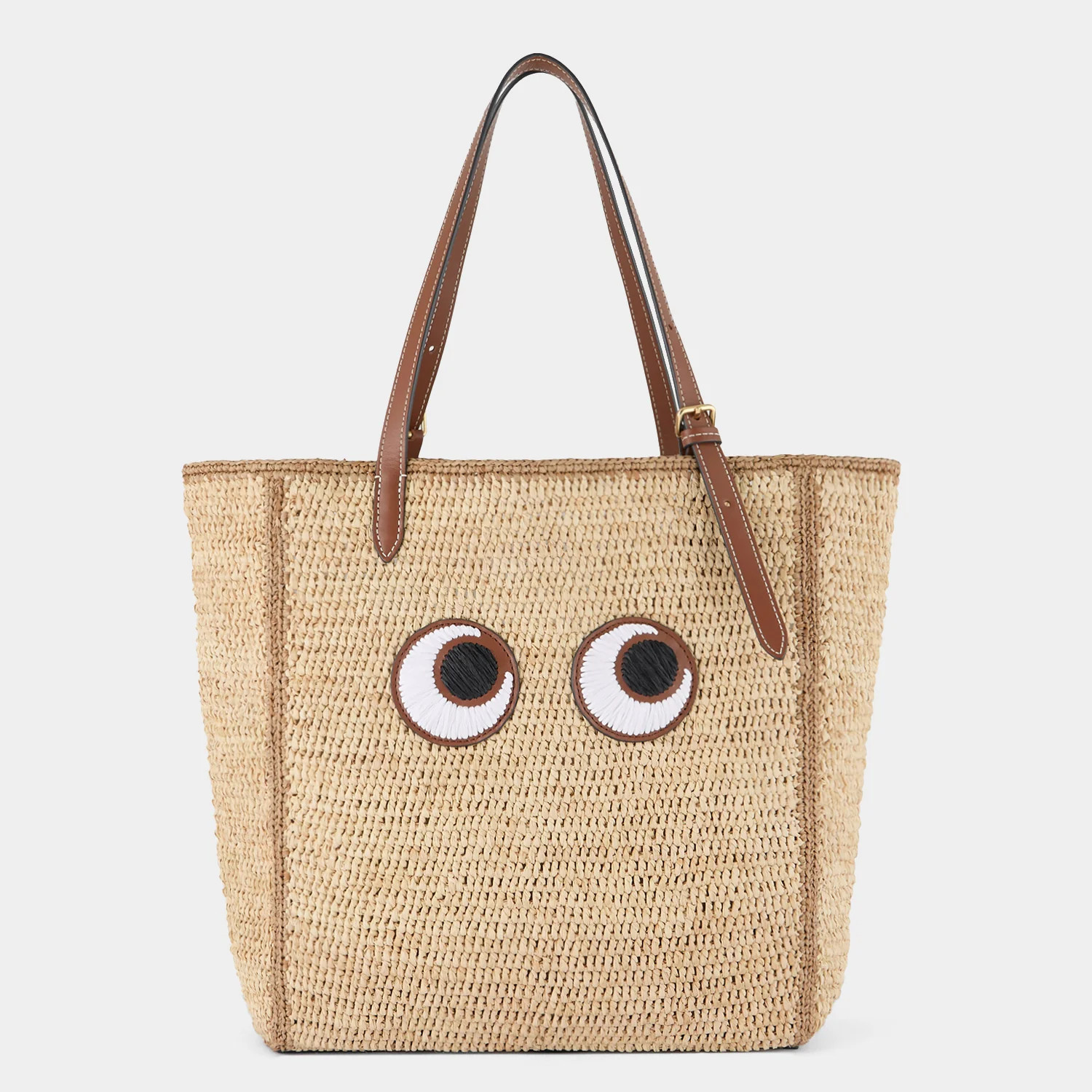 N/S Raffia Eyes Small Tote | Anya Hindmarch (Global)