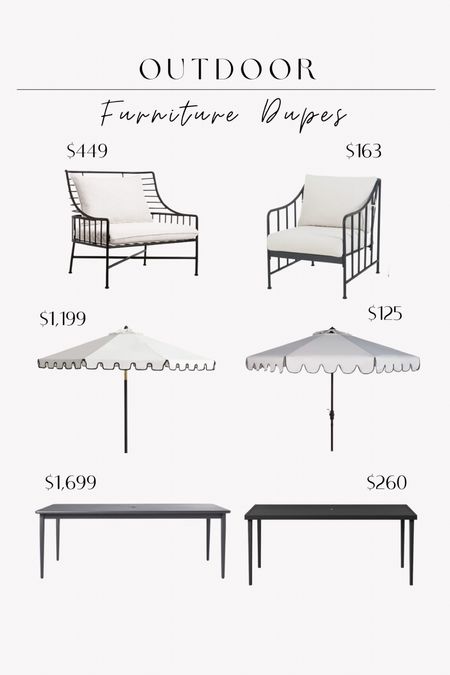 Patio furniture dupes! Get the look for less, splurge vs save

#LTKstyletip #LTKFind #LTKhome