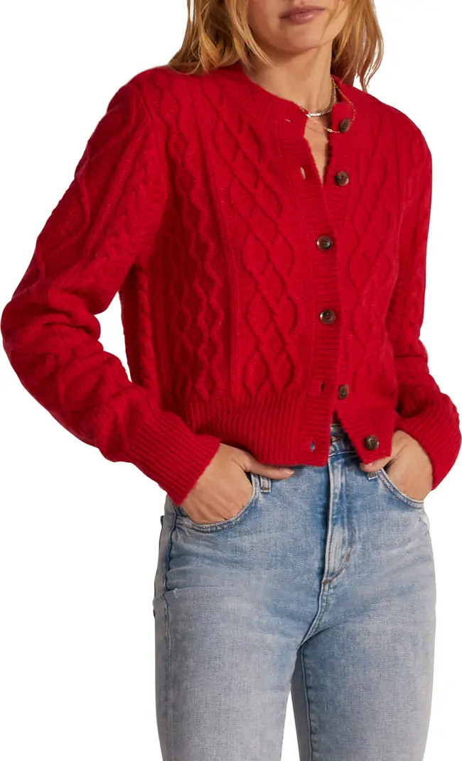 Wool & Cashmere Blend Cable Cardigan | Nordstrom