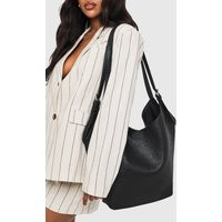 Womens Woven Oversized Tote Bag - Black - One Size, Black | Boohoo.com (UK & IE)