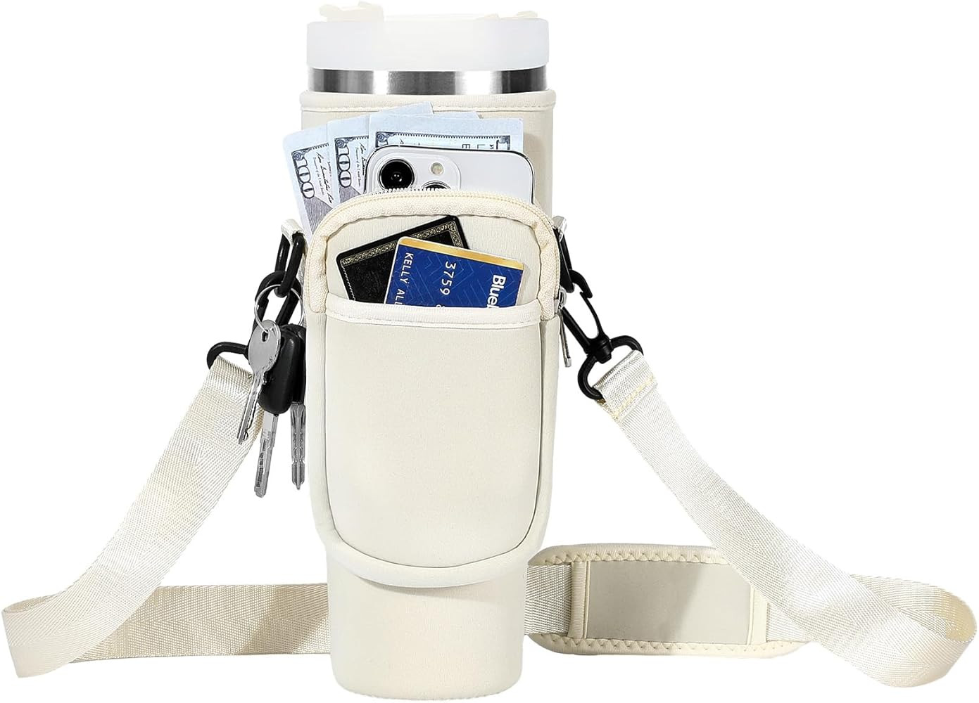 Nuovoware Water Bottle Carrier Bag Fits Stanley 40 Oz Tumbler With Handle, Water Bottle Bag With ... | Amazon (US)