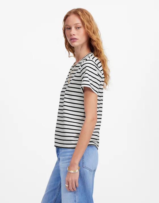 The Perfect Crewneck Tee in Allday Jersey | Madewell