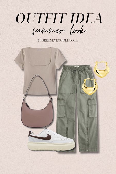 Summer look outfit idea! 🤍
Cargo pants, joggers, crop top, squareneck, baguette bag, shoulder bag, sneakers, bike

#LTKFindsUnder100 #LTKStyleTip #LTKU