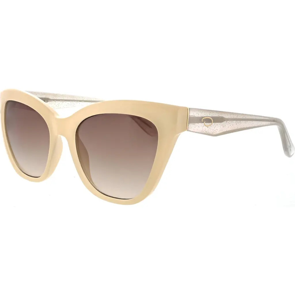Oscar de la Renta 55mm Glam Cat Eye Sunglasses in Cream/brown Gradient at Nordstrom Rack | Nordstrom Rack